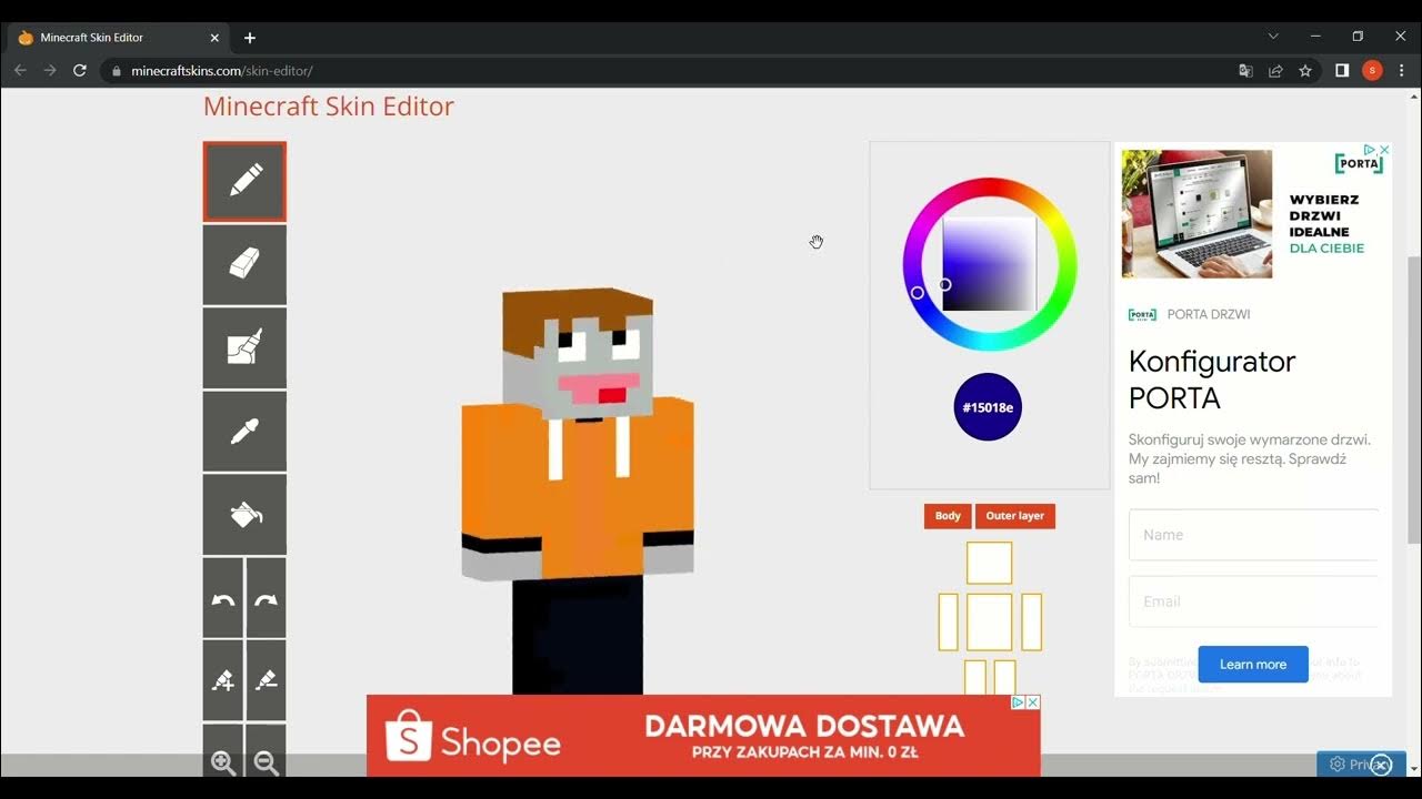 minecraft jak zrobic wlasnego skinka - YouTube Jak Zrobic Wlasnego Skina Minecraft