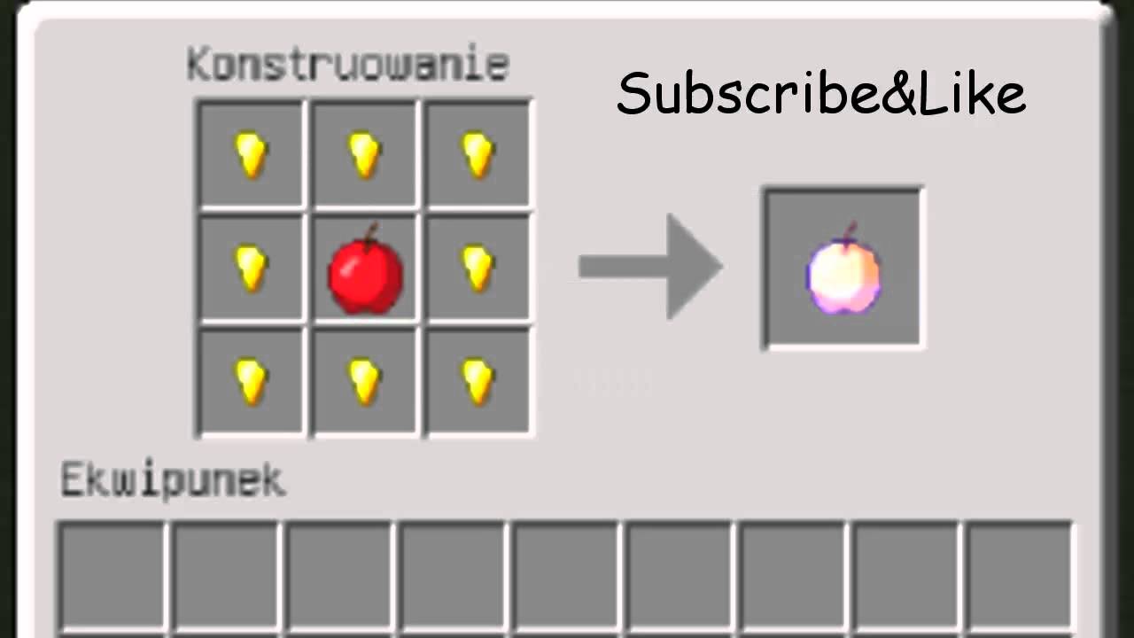 Minecraft - Jak zrobić złote jabłko? [2] - YouTube Jak Zrobić Zaczarowane Jabłko W Minecraft