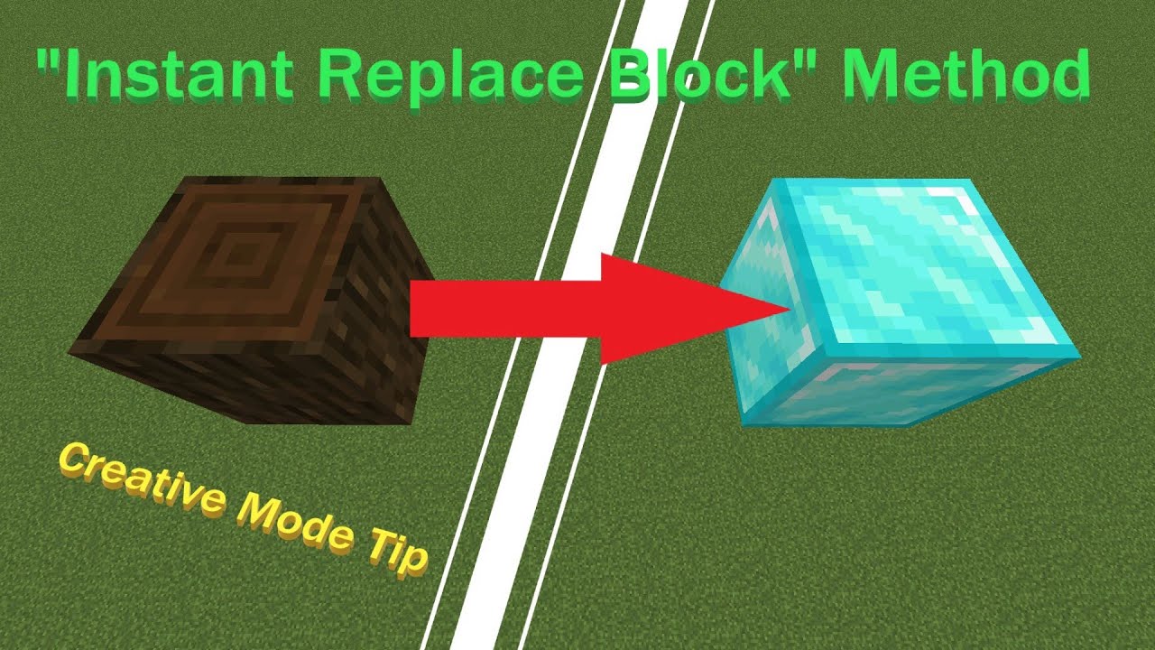 Minecraft Tips And Tricks: "Quick Replace Block" Method (For Creative How To Replace Block In Minecraft