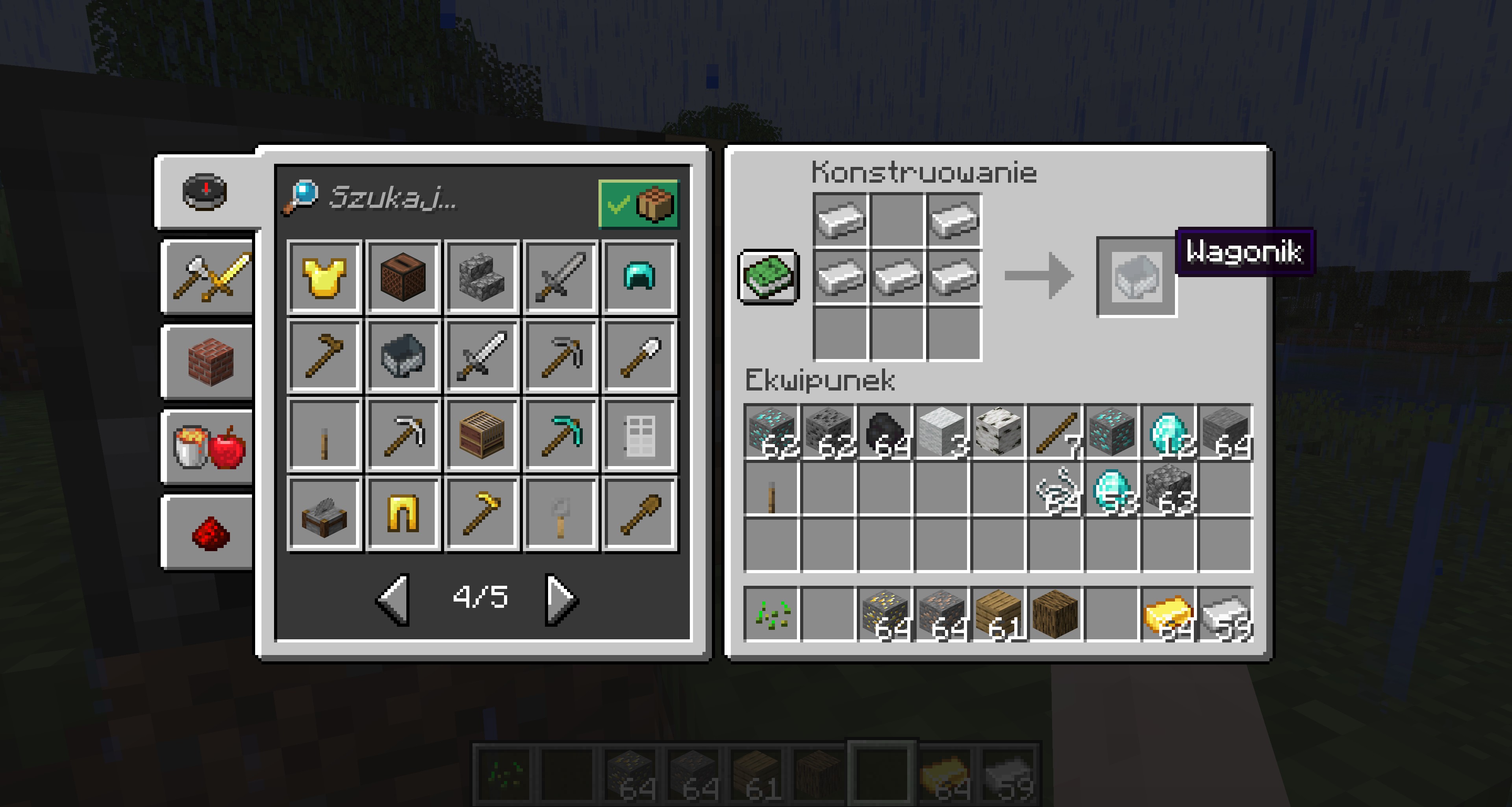 Minecraft - Wagonik i dźwignia: jak stworzyć? Jak Zrobić Wagonik W Minecraft