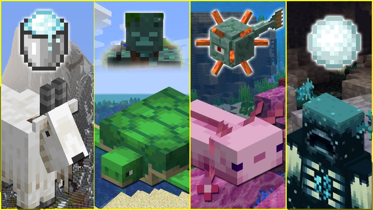 MINECRAFT - WSZYSTKIE MOBY I ICH SŁABOŚCI - YouTube Moby Minecraft