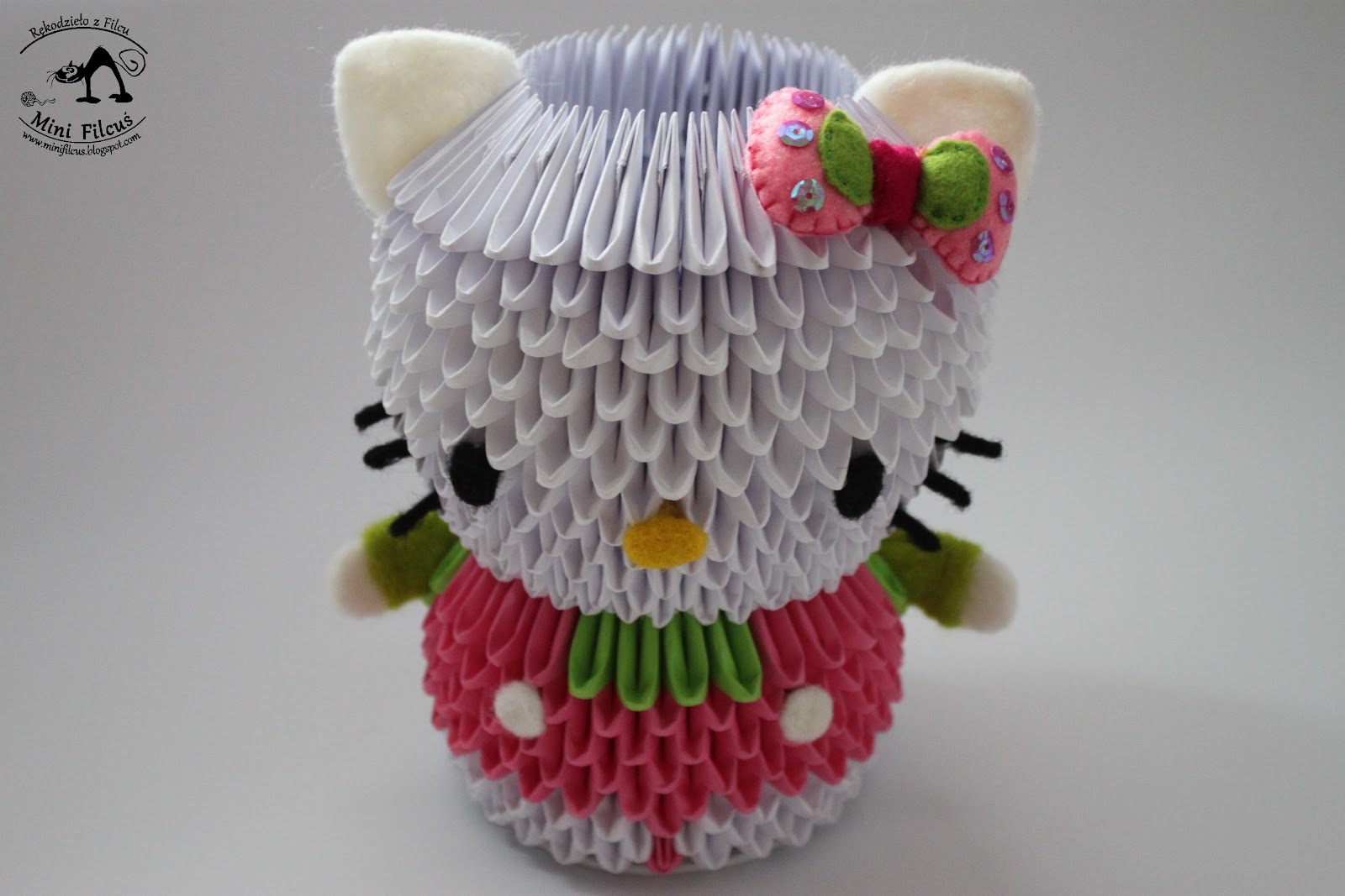 Mini Filcuś: " KROK PO KROKU" - DIY: Hello Kitty Origami 3D Co Mozna Zrobic Z Kartki Papieru