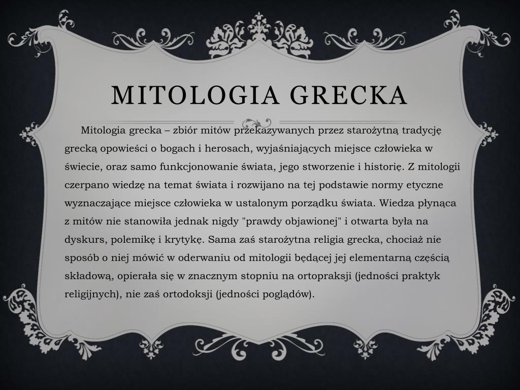 Mitologia Cz 1 Grecja Streszczenie
