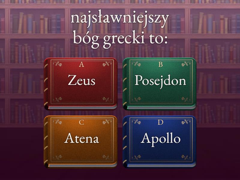 mitologia grecka klasa 5 - Test Test Z Lektury Mitologia Grecka