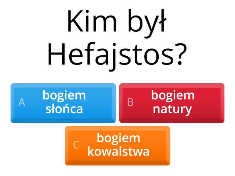 Mity o greckich bogach - Klasa 5-6 - Quiz Test Z Mitow Greckich Klasa 5