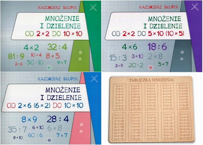 MNOŻENIE I DZIELENIE Słupek + tabliczka mnożenia (12702231676 Mnożenie I Dzielenie Po Kawałku