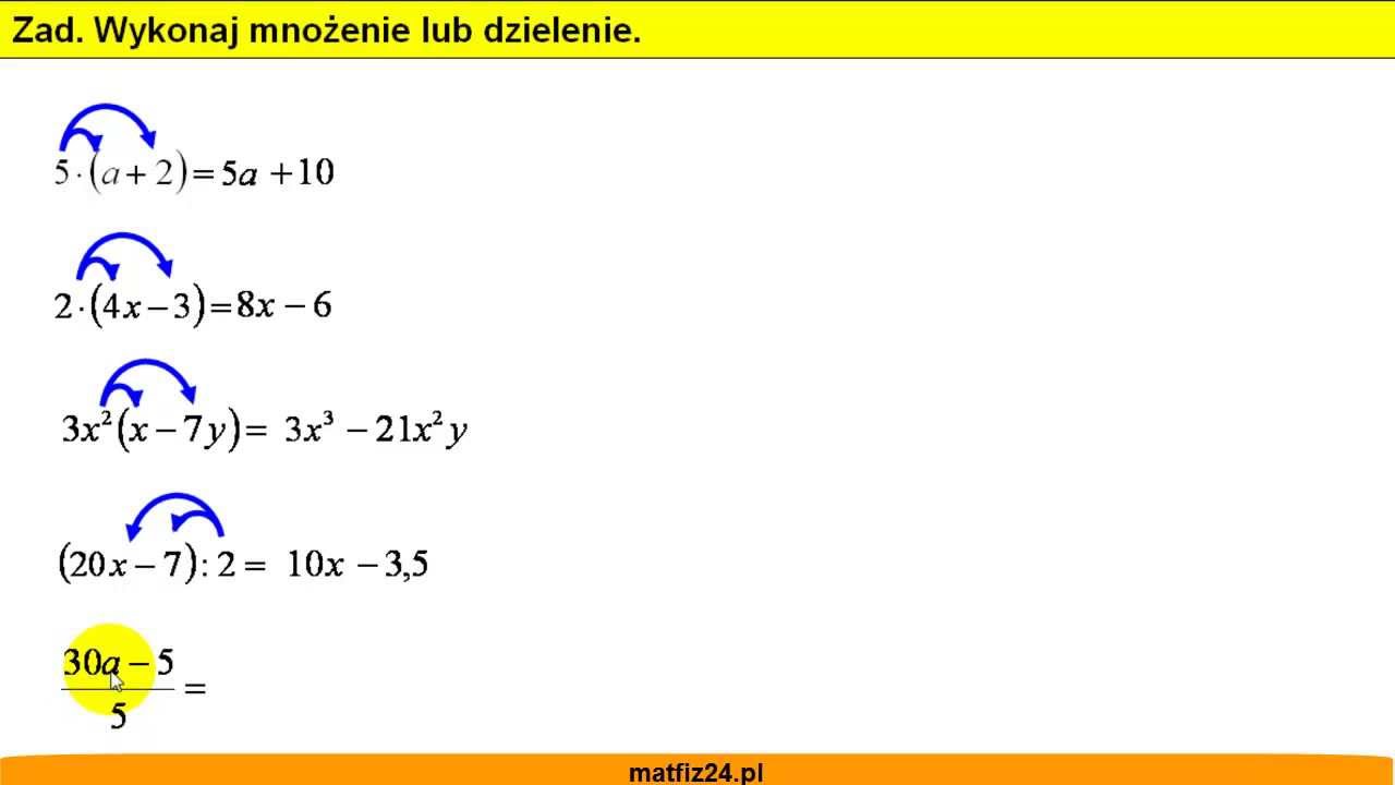 Mnozenie I Dzielenie Ulamkw Algebraicznych