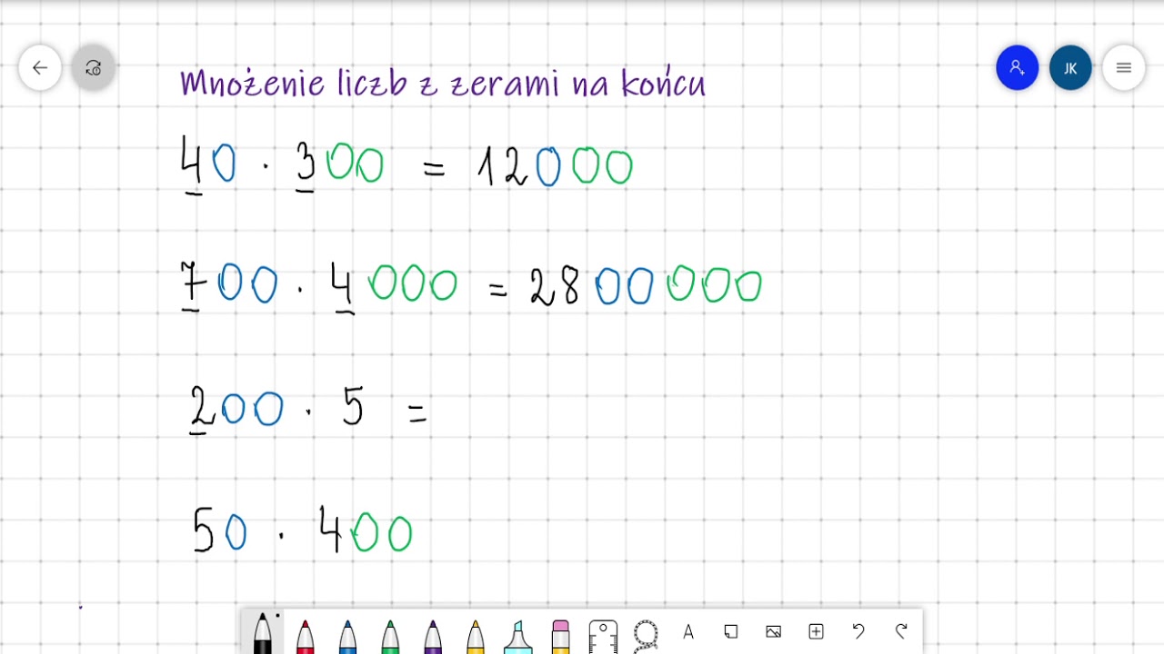Mnożenie liczb z zerami na końcu część 2 - YouTube Mnożenie Przez Liczby Z Zerami Na Końcu