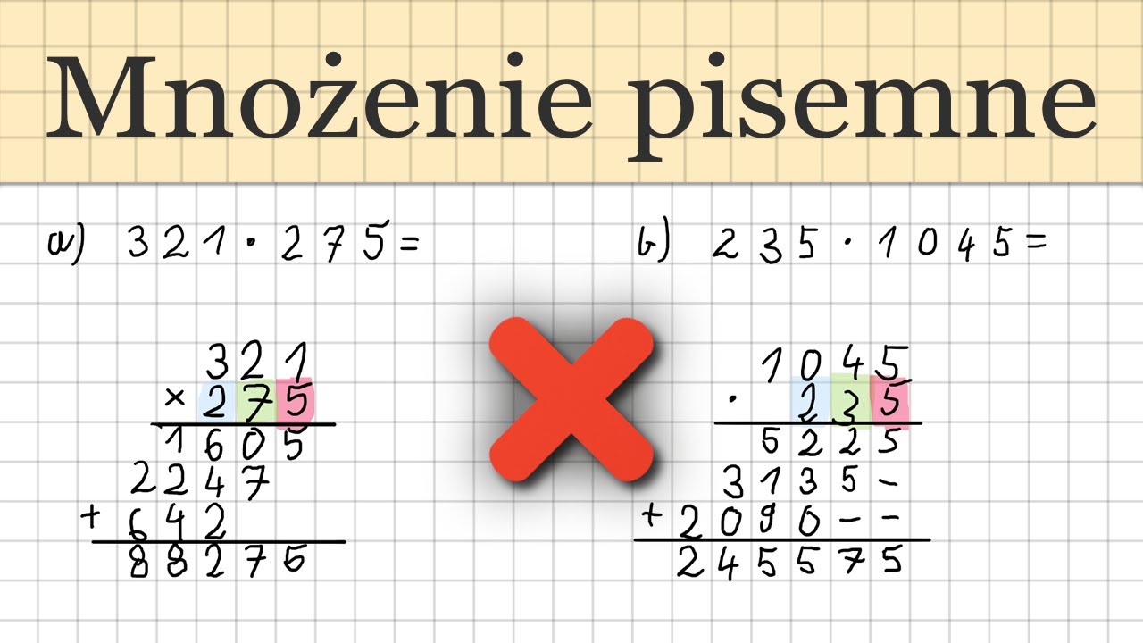 Mnożenie W Słupku Z Przecinkiem