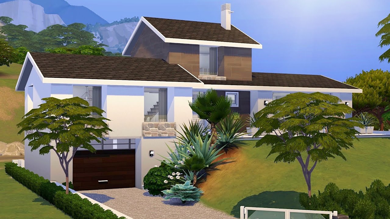Modern House • The Sims 4 • No CC | Speed Build - YouTube House The Sims 4 No Cc