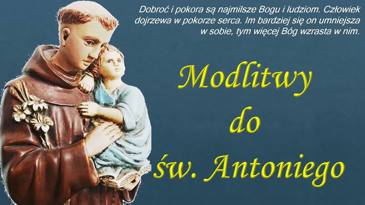 Modlitwa Do św Antoniego O Zgubę