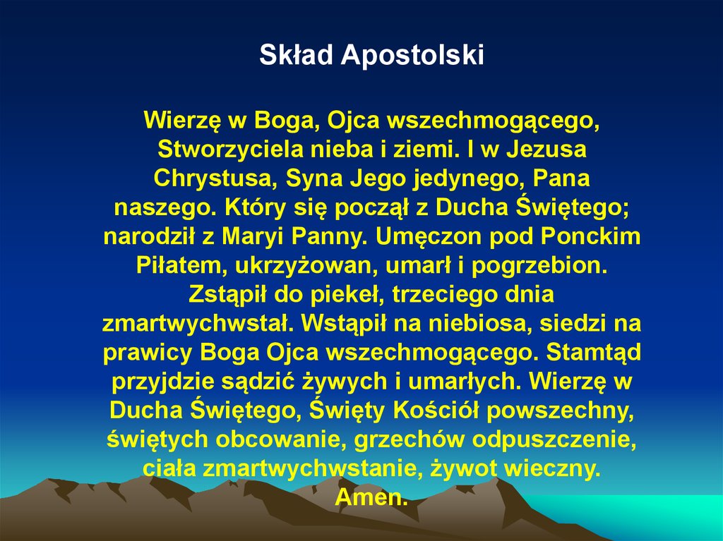 Modlitwy dziecka - online presentation Religia 5 Klasa Wierzę W Boga