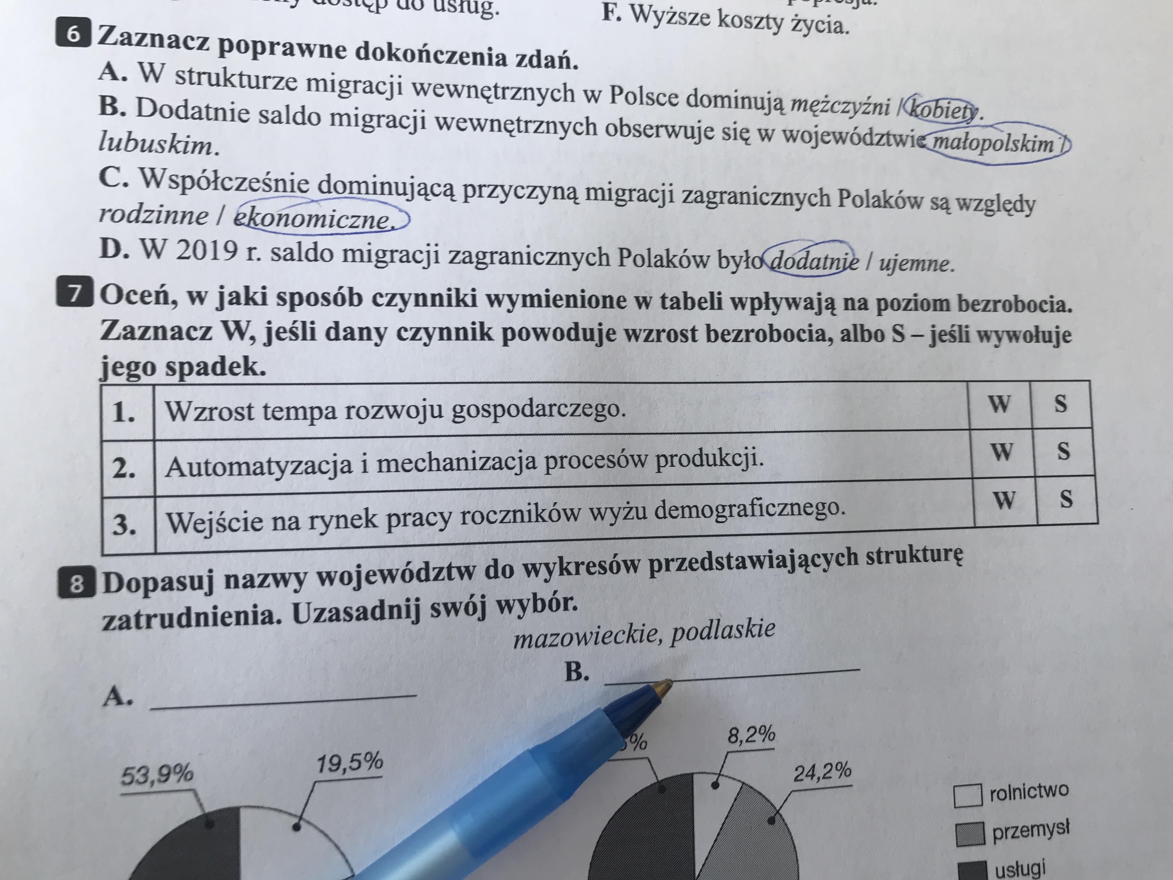 Mógłby ktoś mi pomoc z zadaniem 7? (Geografia ludnośc i urbanizacja w Obszar Ludnosc I Urbanizacja W Polsce Sprawdzian Nowa Era Odpowiedzi