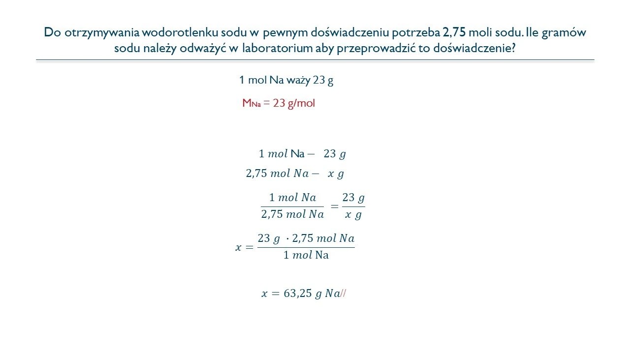 Mol i masa molowa - obliczenia - Chemia w probówce Jak Obliczyć Stężenie Roztworu