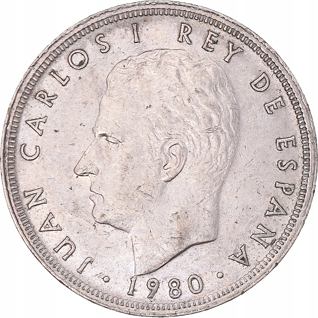 Moneta, Hiszpania, Juan Carlos I, 5 Pesetas, 1980, - 13972502950 Dawna Moneta Hiszpańska I Portugalska