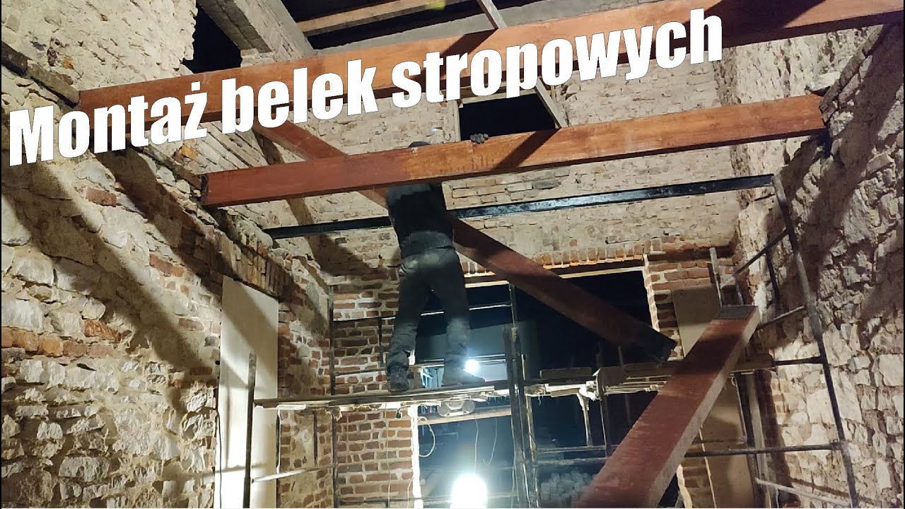 Montaż belek stropowych w starym ceglanym budynku #remontstaregodomu Grubość Stropu W Budynku Wielorodzinnym