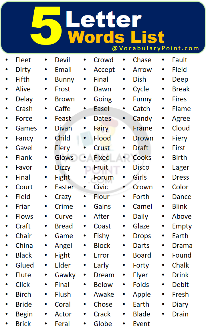 5 Letter Words With V I E O