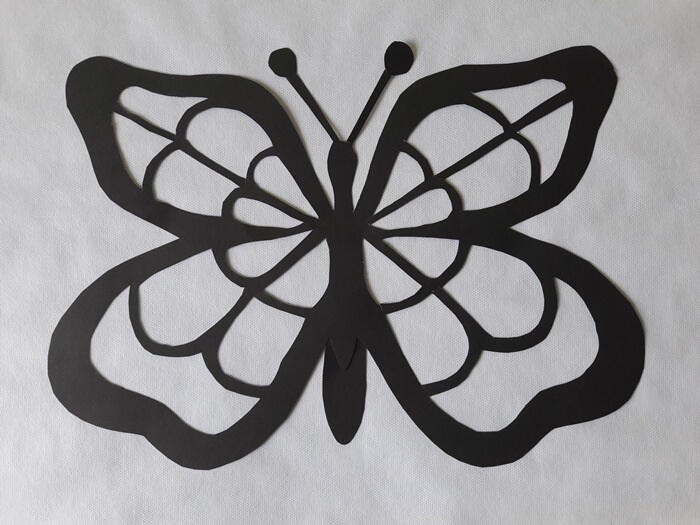 Motyl - witraż z papieru Motyl Witraz Z Papieru Szablon