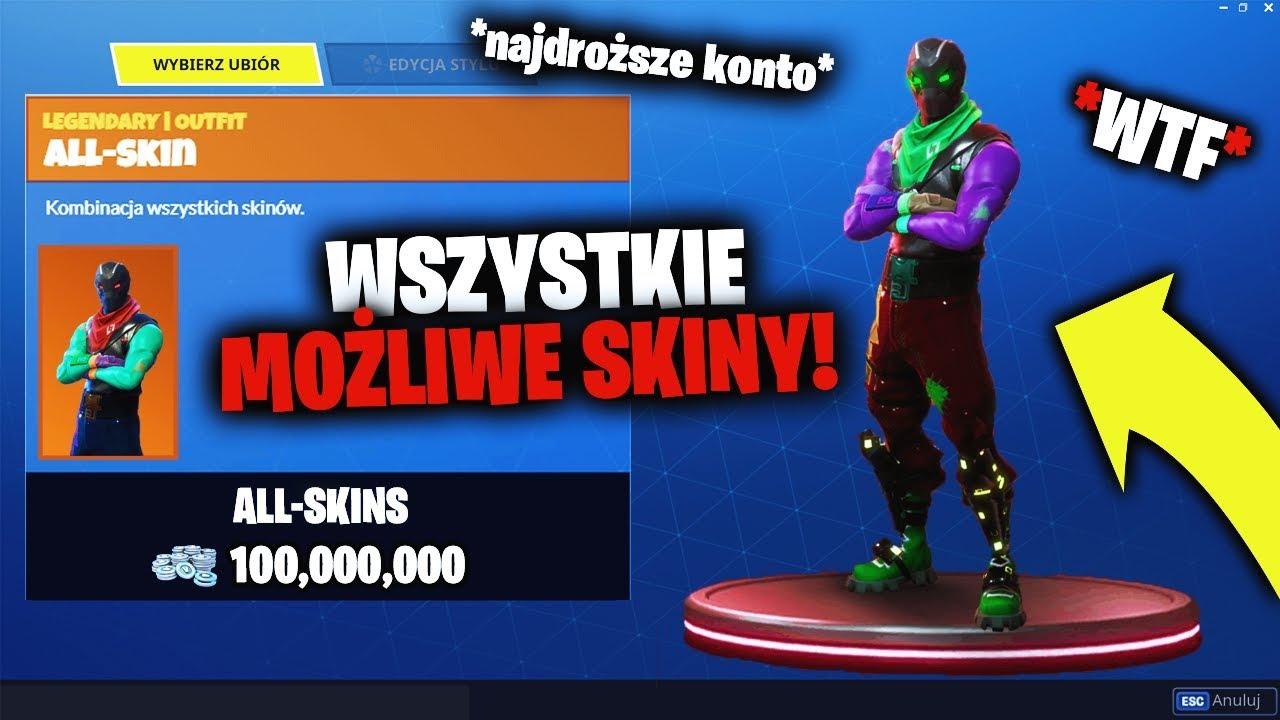 MOŻESZ MIEĆ WSZYSTKIE SKINY W FORTNITE, ZOBACZ JAK! *do końca grudnia Jak Mieć Wszystkie Skiny W Fortnite