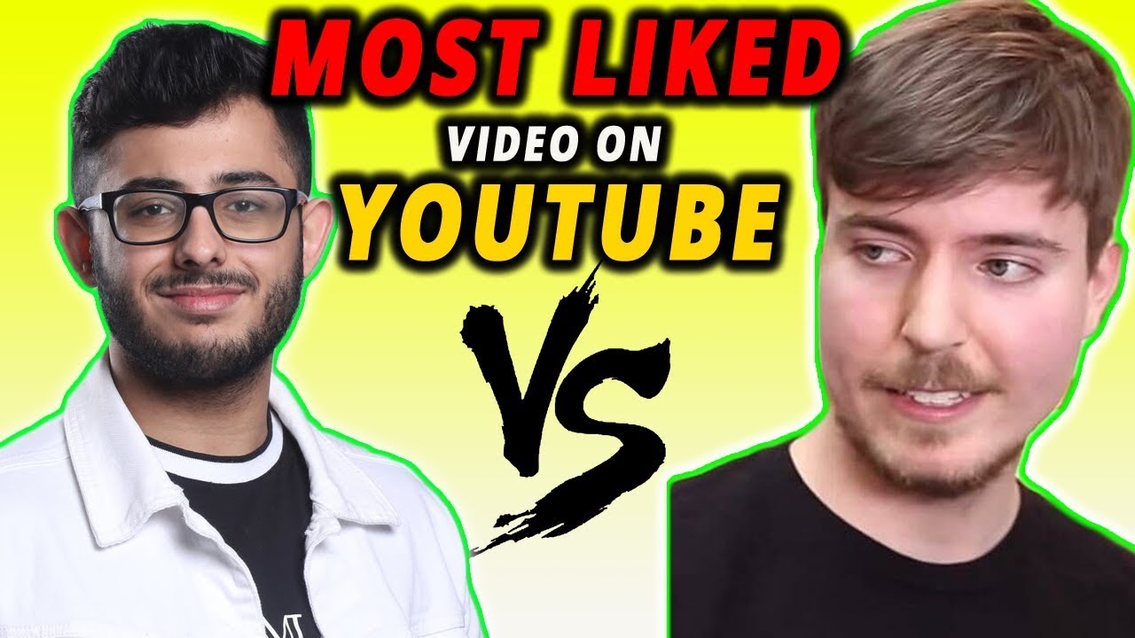 MrBeast Vs CarryMinati : Most LIKED Non Music Video on Youtube - YouTube Most Liked Non Music Video On Youtube