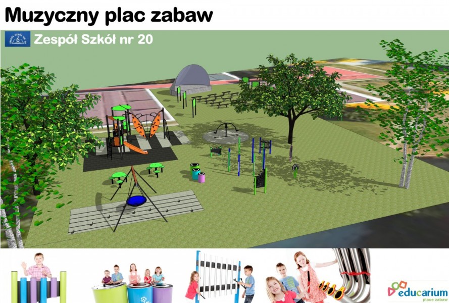 Plan Placu Zabaw Narysowano W Skali 1 200