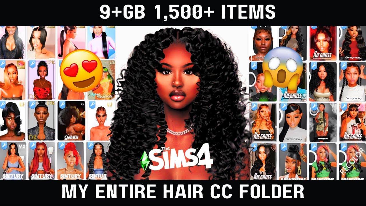 My Entire Sims 4 Hair CC Folder | MyraviahTheSimmer | CC Folder Series Sims 4 Hair Cc Folder