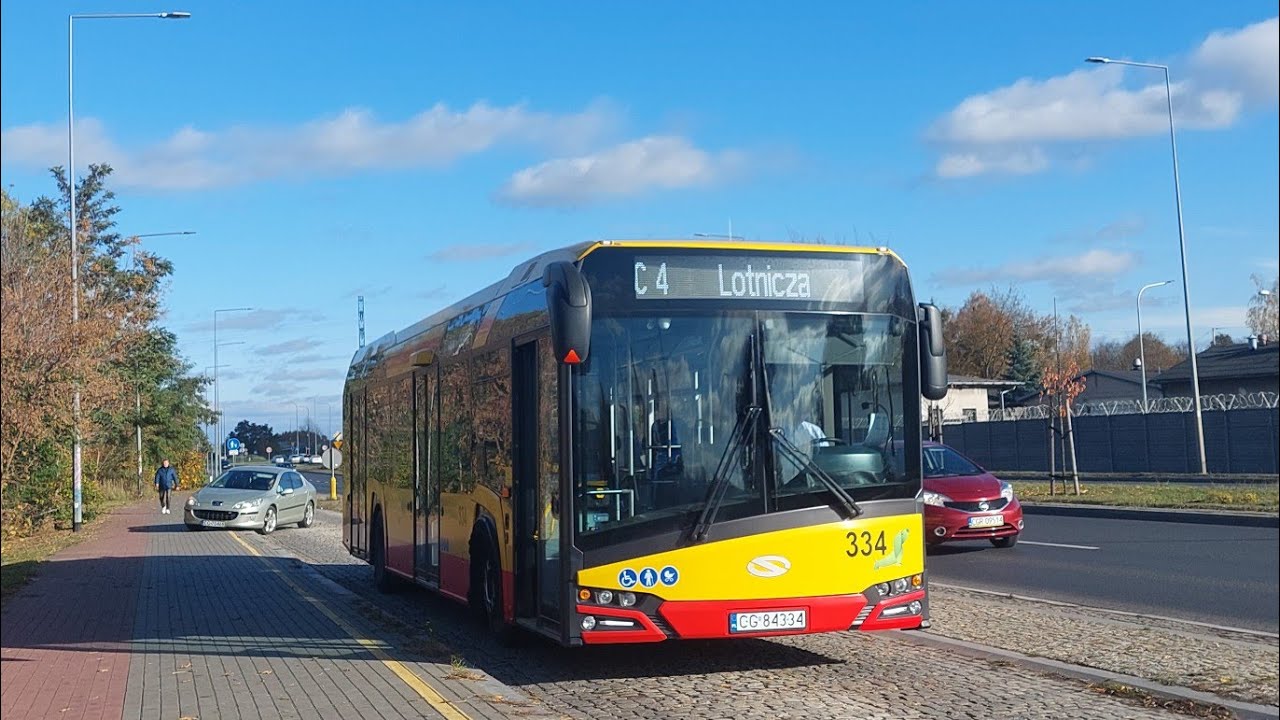 MZK Grudziądz - Linia: C4 - Kierunek: Lotnicza - Solaris Urbino 12 IV Kierunek W Sztuce Propagujący Ustrój Zsrr