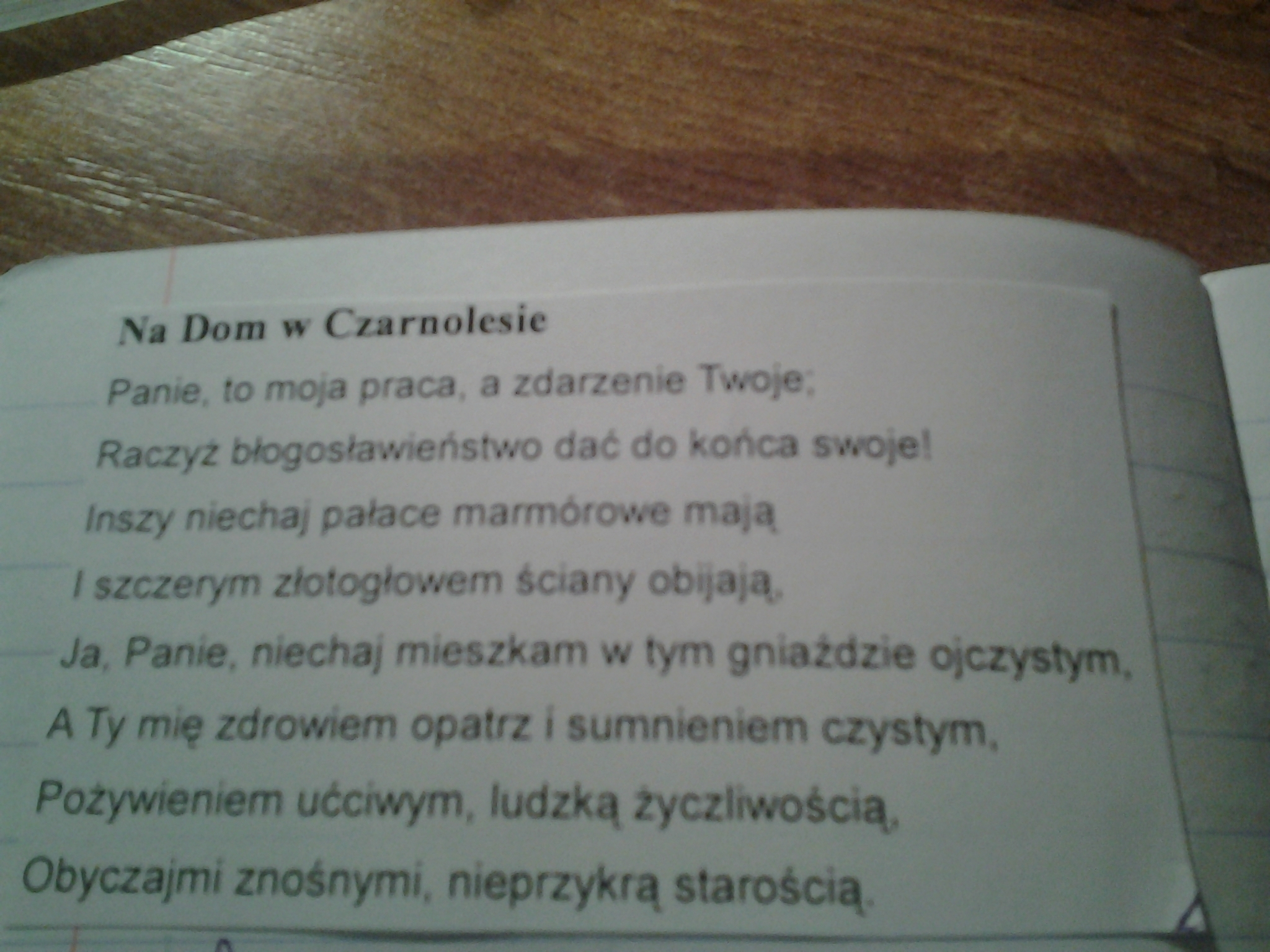 Fraszka Na Dom W Czarnolesie Opis