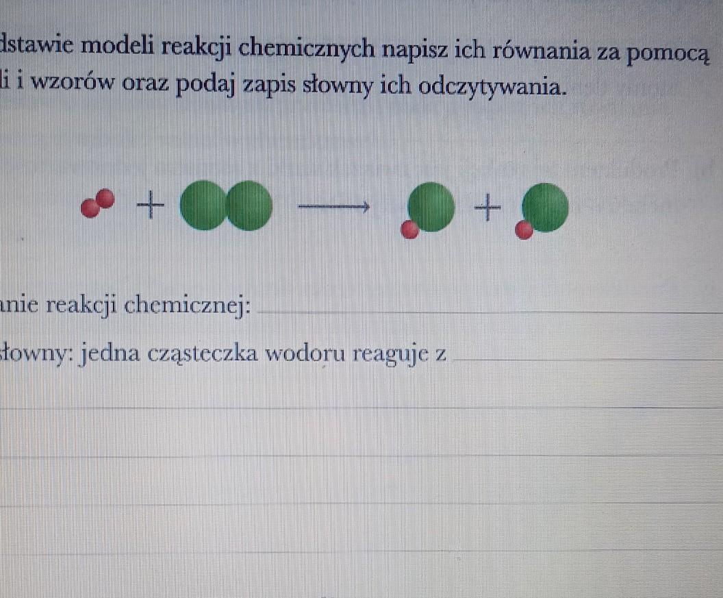 Napisz Równania Reakcji Chemicznych Na Podstawie Ich Zapisów Słownych