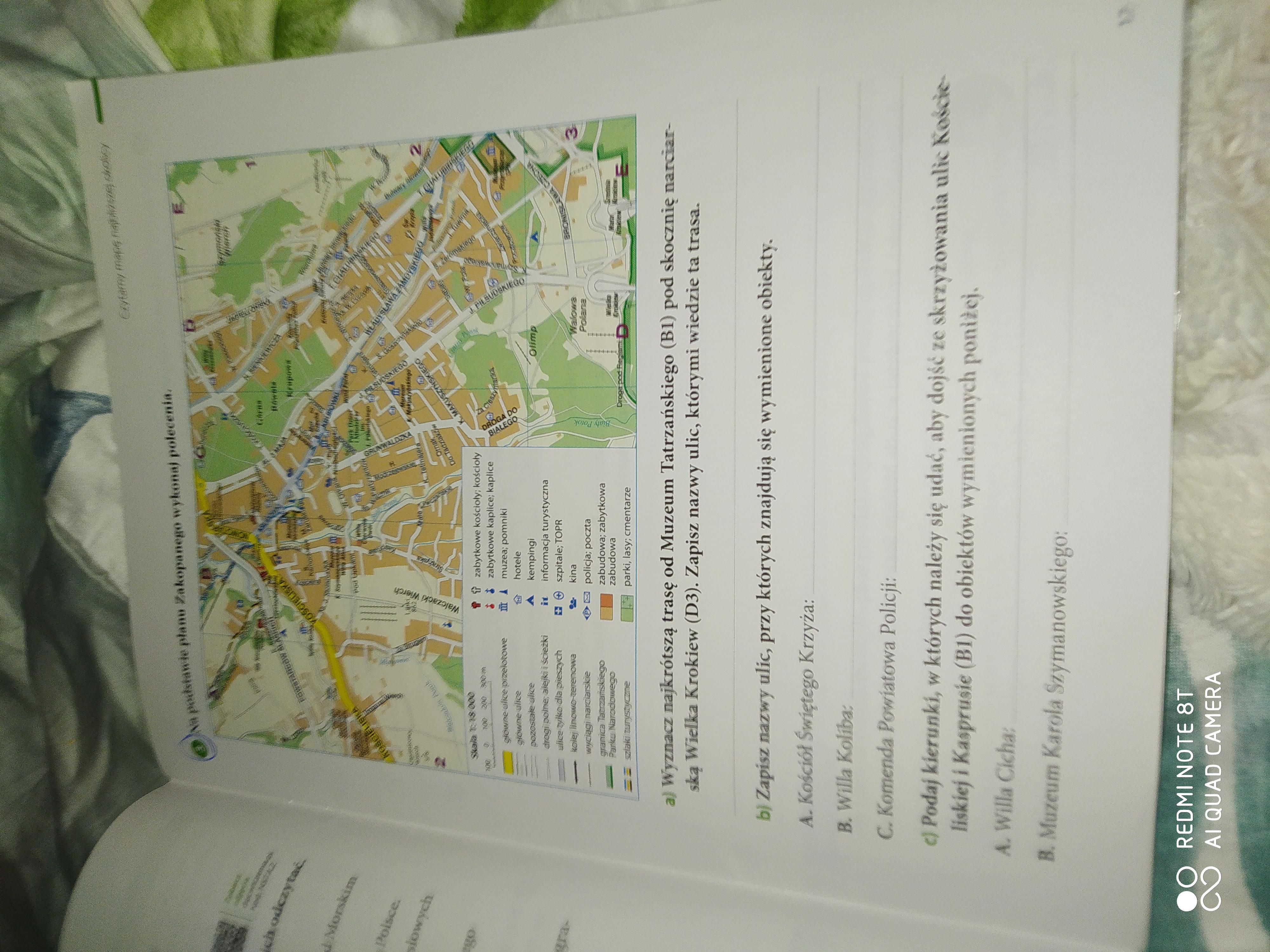 Na Podstawie Planu Zakopanego Wykonaj Polecenia
