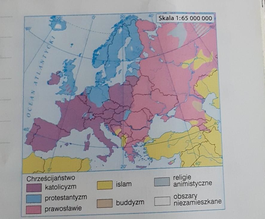 Na podstawie podanej mapy przyporządkuj każdemu z wymienionych państwa Na Podstawie Podanej Mapy Przyporzadkuj Kazdemu Z Wymienionych Panstw Religie