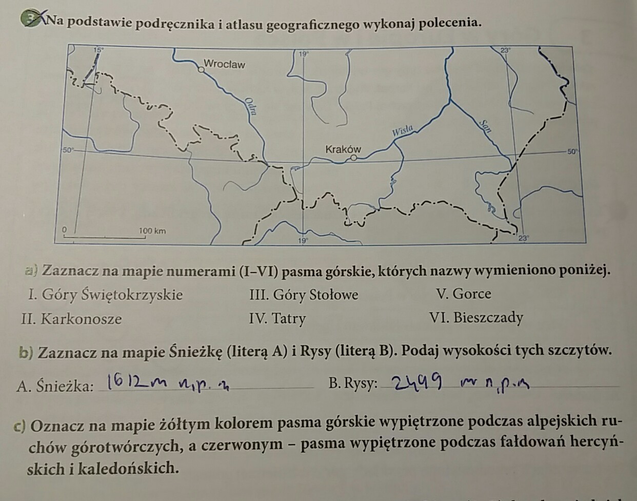Na Podstawie Podręcznika I Atlasu Geograficznego Wykonaj Polecenia