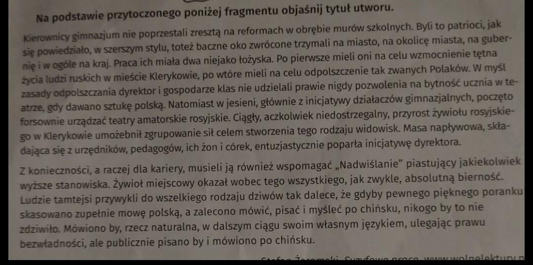 Jak Na Podstawie Przytoczonego Fragmentu Ksiazki Wyjasnisz Jej Tytul