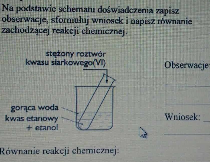 Na podstawie schematu doświadczenia zapisz obserwacje, sformułuj Na Podstawie Schematu Doświadczenia Zapisz Obserwacje I Sformułuj Wniosek