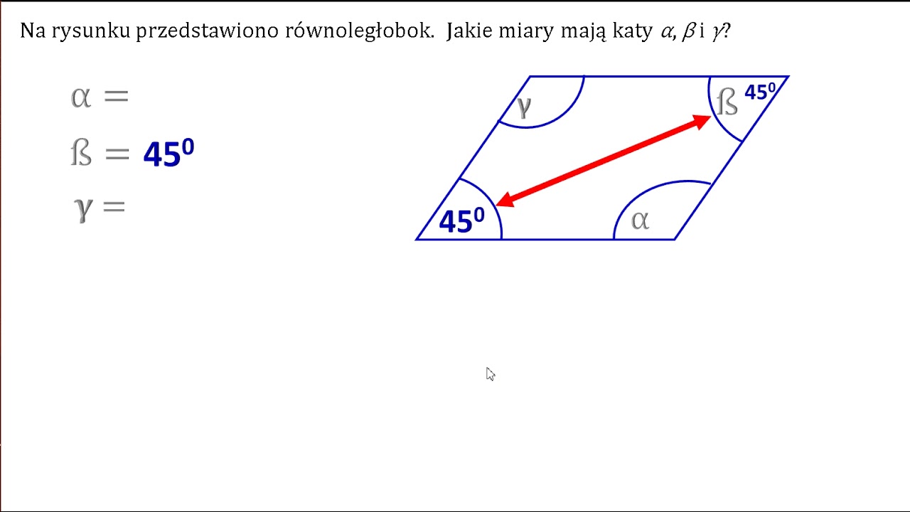 Jeden Z Katow Rownolegloboku Jest O 20