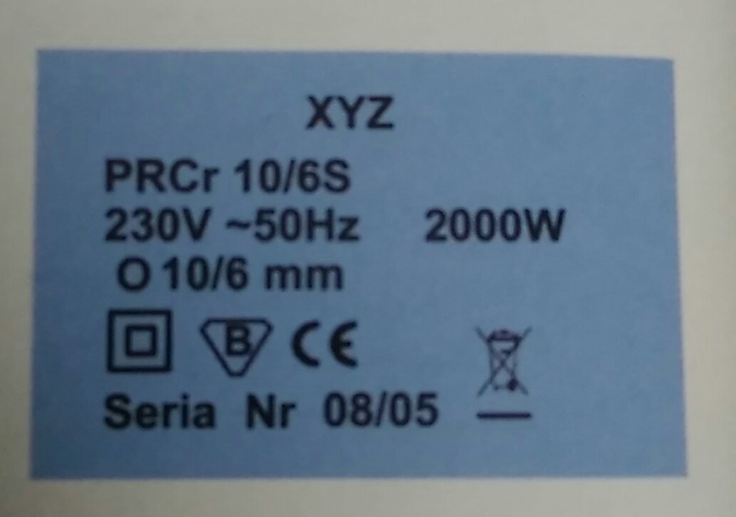 Na Rysunku Przedstawiono Tabliczkę Znamionową Czajnika Elektrycznego