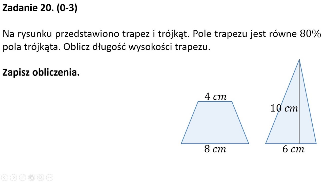 Na Rysunku Przedstawiono Trójkąt Równoramienny Oblicz Jego Obwód I Pole