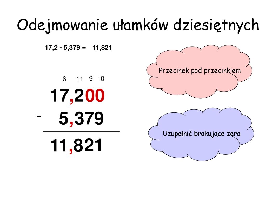 Działania Na Ułamkach Dziesiętnych Karta Pracy
