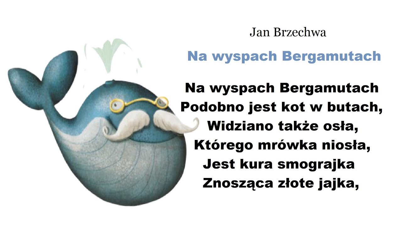 Na wyspach Bergamutach 🎧 Jan Brzechwa 🎧 wiersze czytane dla dzieci 🎧 Na Wyspach Bergamutach Wiersz Tekst