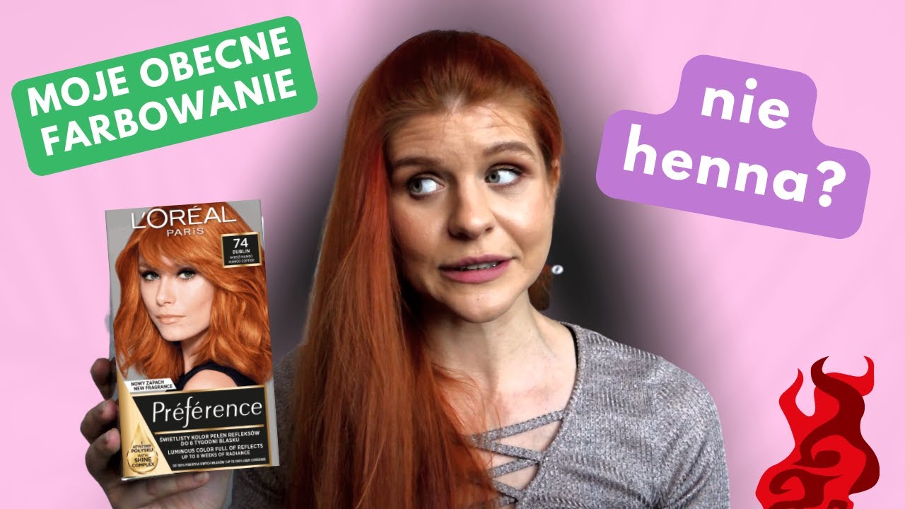 NAJLEPSZA RUDA FARBA? // moje obecne farbowanie włosów: Loreal 74 Czarna Zmywalna Farba Do Wlosow