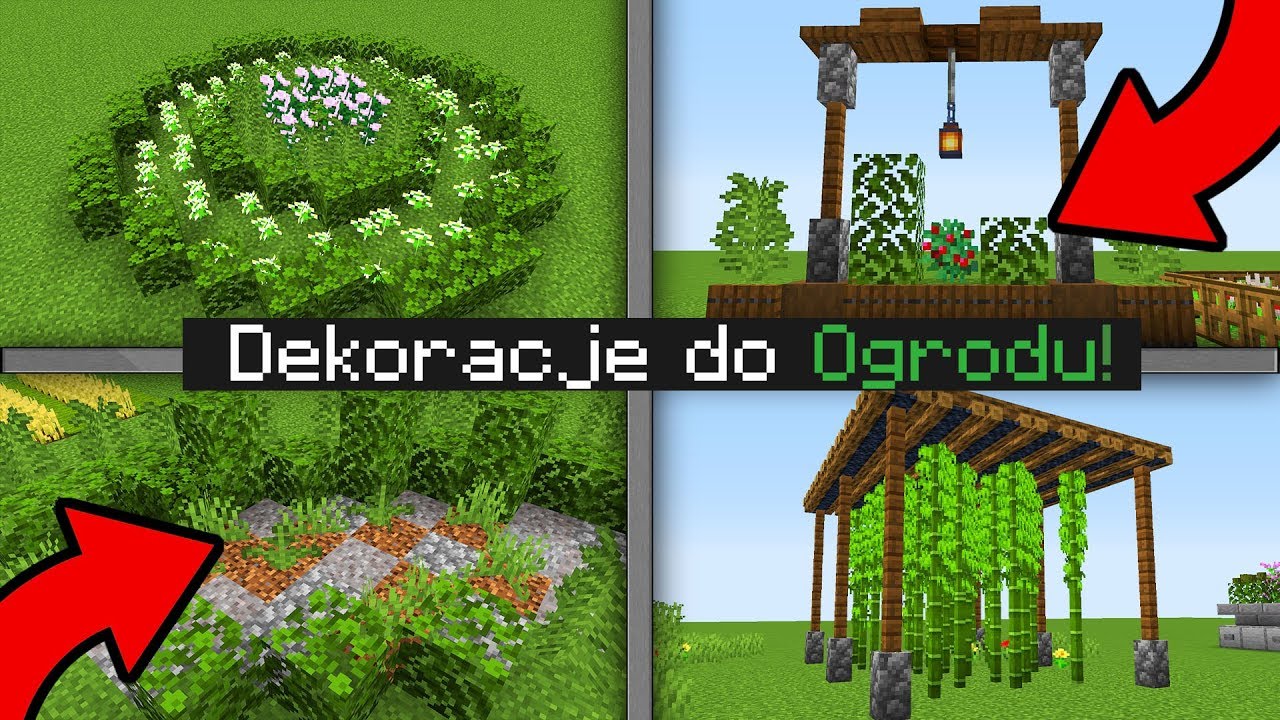 🍀 NAJLEPSZE DEKORACJE do OGRODU 🍀 w MINECRAFT 1.15 🔥 - YouTube Dekoracje Do Domu W Minecraft