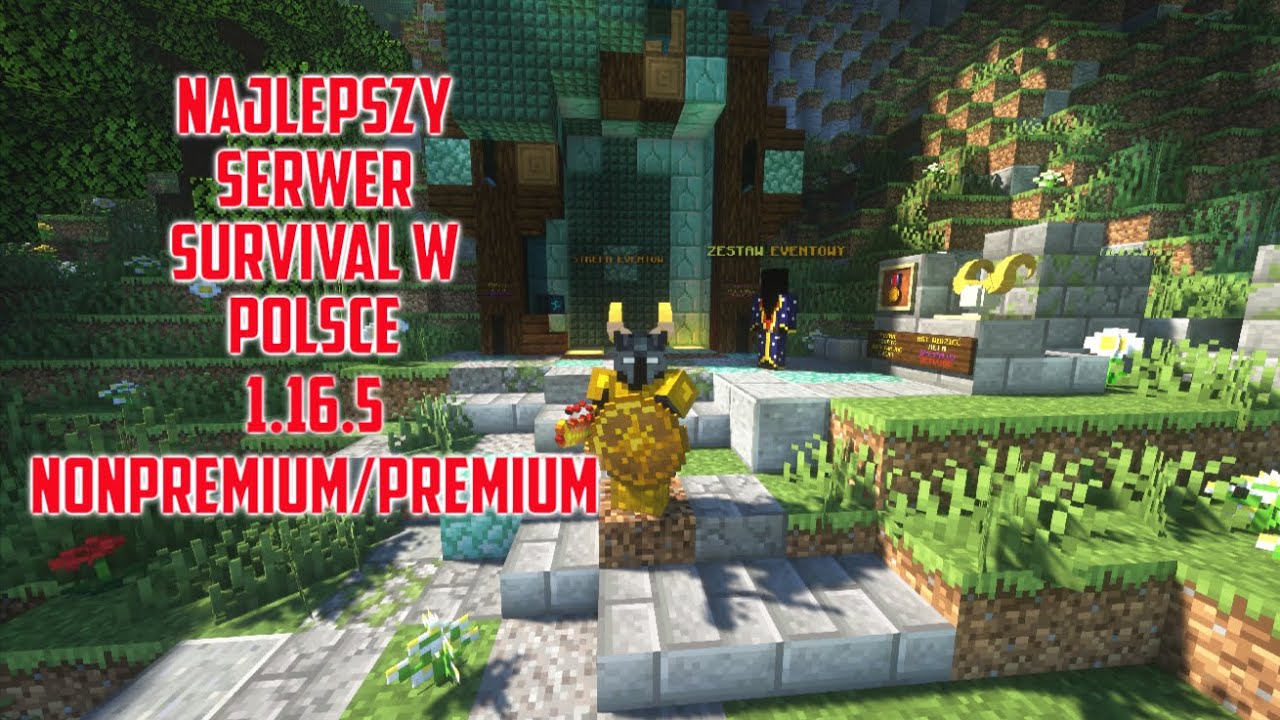 Najlepszy serwer survival w POLSCE !! Minecraft 1.16.5 non-premium Najlepsze Serwery Mc Non Premium