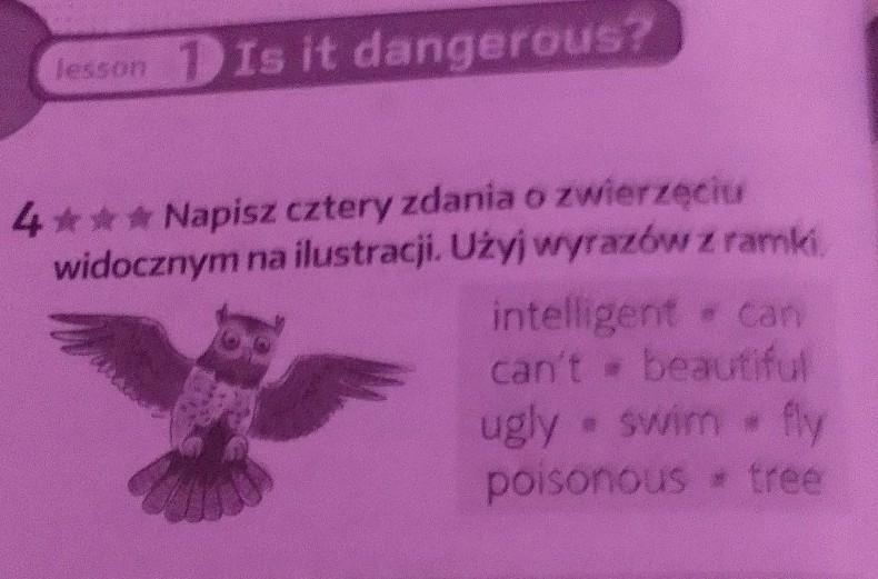 Napisz cztery zdania o zwierzęciu widocznym na ilustracji. Użyj wyrazów Porownaj Wzrost Zwierzat Z Cwiczenia 5 Napisz Cztery Zdania
