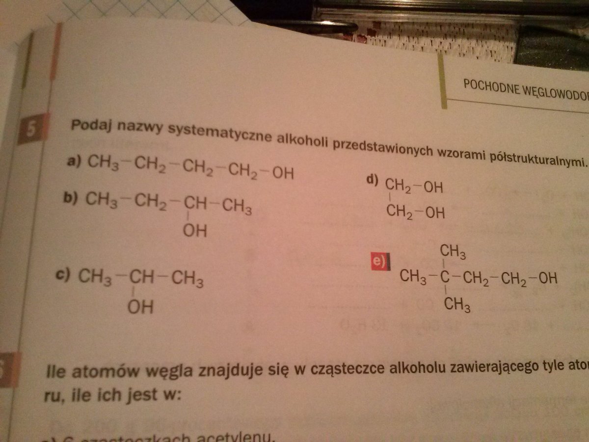 Napisz Nazwę I Wzór Sumaryczny Alkoholu O Masie Cząsteczkowej 60u Napisz Nazwe I Wzor Sumaryczny Alkoholu O Masie Czasteczkowej 60u