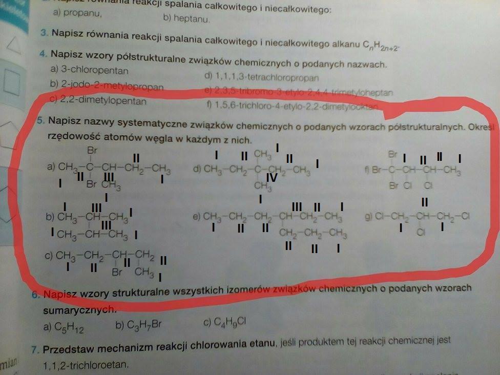 Napisz Nazwy Systematyczne Związków Chemicznych O Podanych Wzorach
