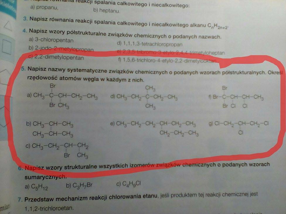 Napisz nazwy systematyczne związków chemicznych o podanych wzorach Ustal Nazwy Systematyczne Związków Chemicznych O Podanych Wzorach