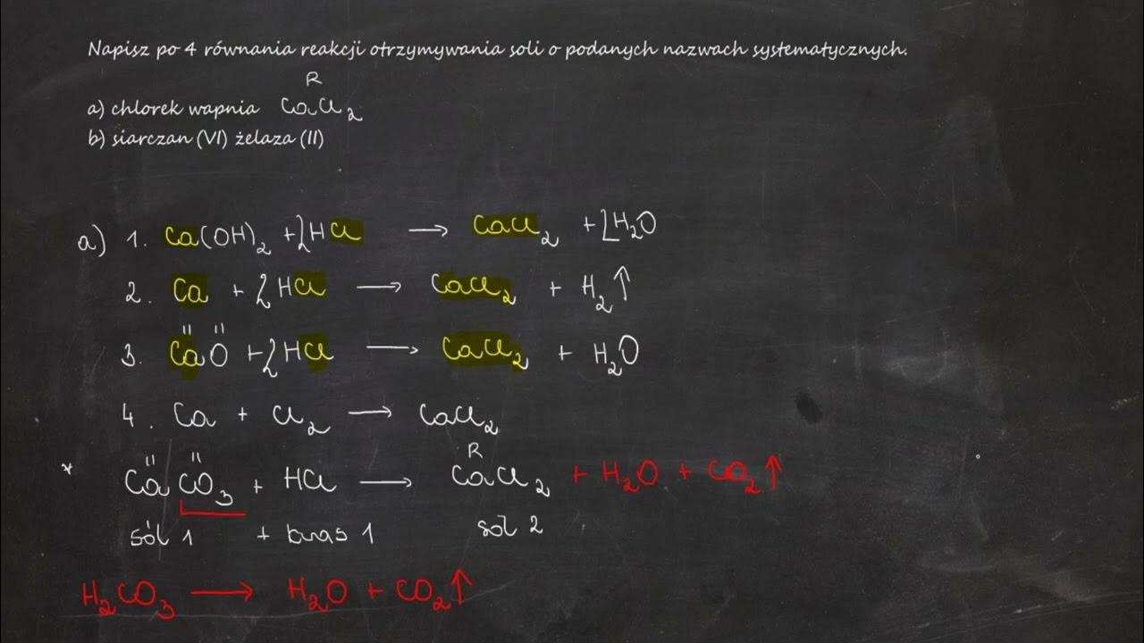 Napisz po 4 równania reakcji otrzymywania soli o podanych nazwach a Napisz Rownania Reakcji Otrzymywania Soli