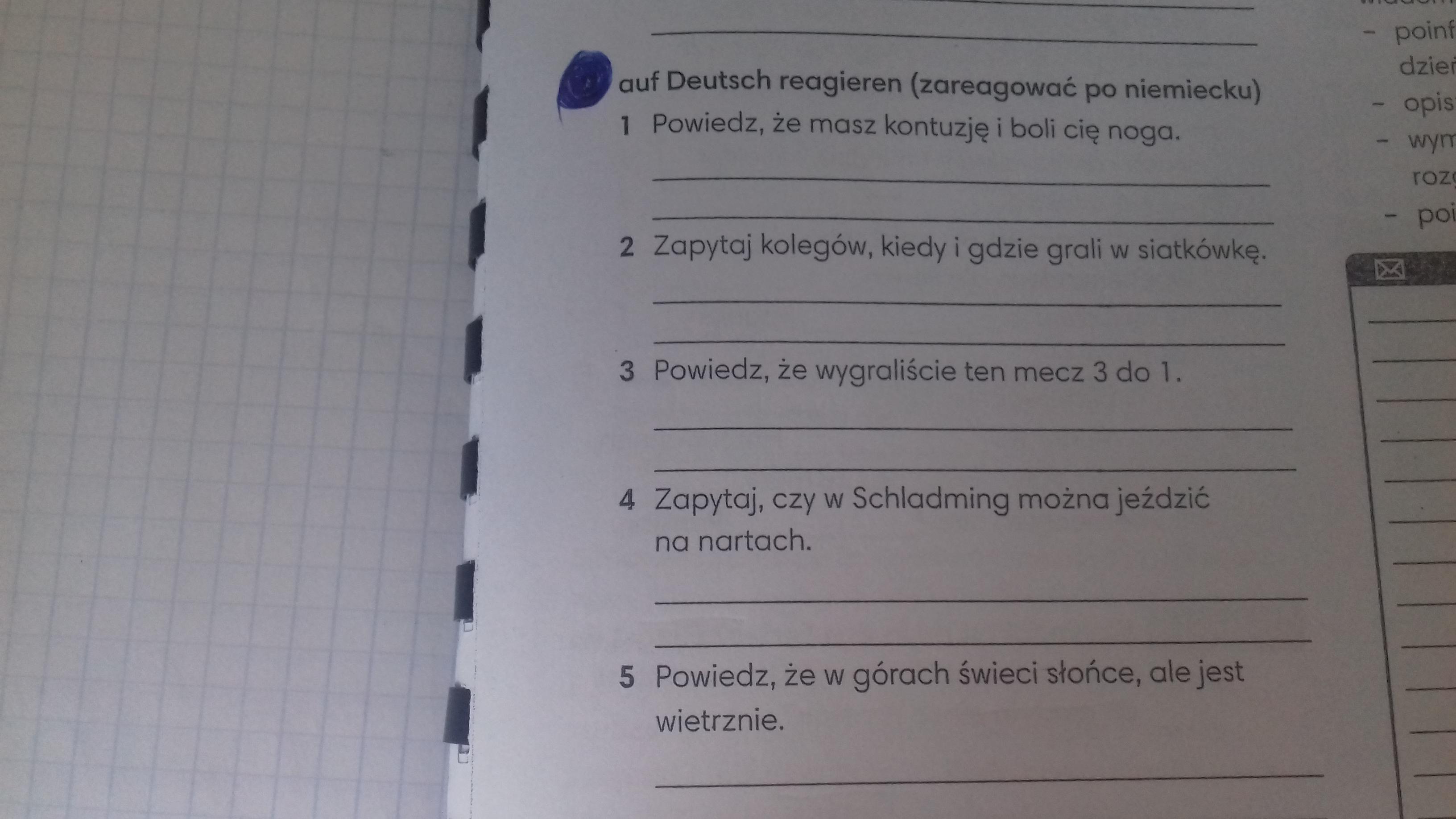 Napisz reakcje na podane zdania po niemiecku zadanie w załączniku Napisz Czy Podane Zdania Reprezentują Mowę Zależną Czy Mowę Niezależną