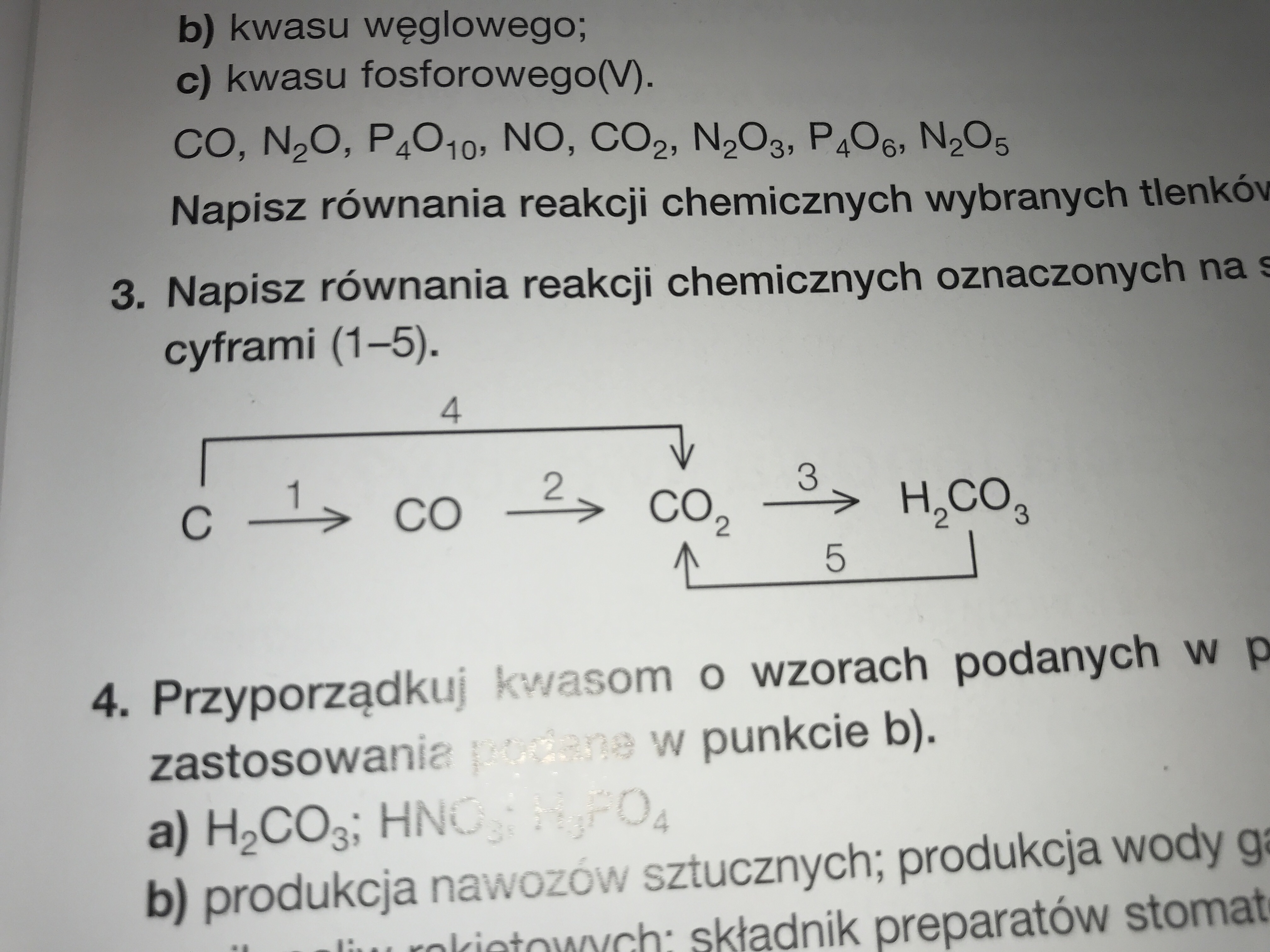 Napisz Równania Reakcji Chemicznych Oznaczonych Na Schemacie Cyframi 1 5