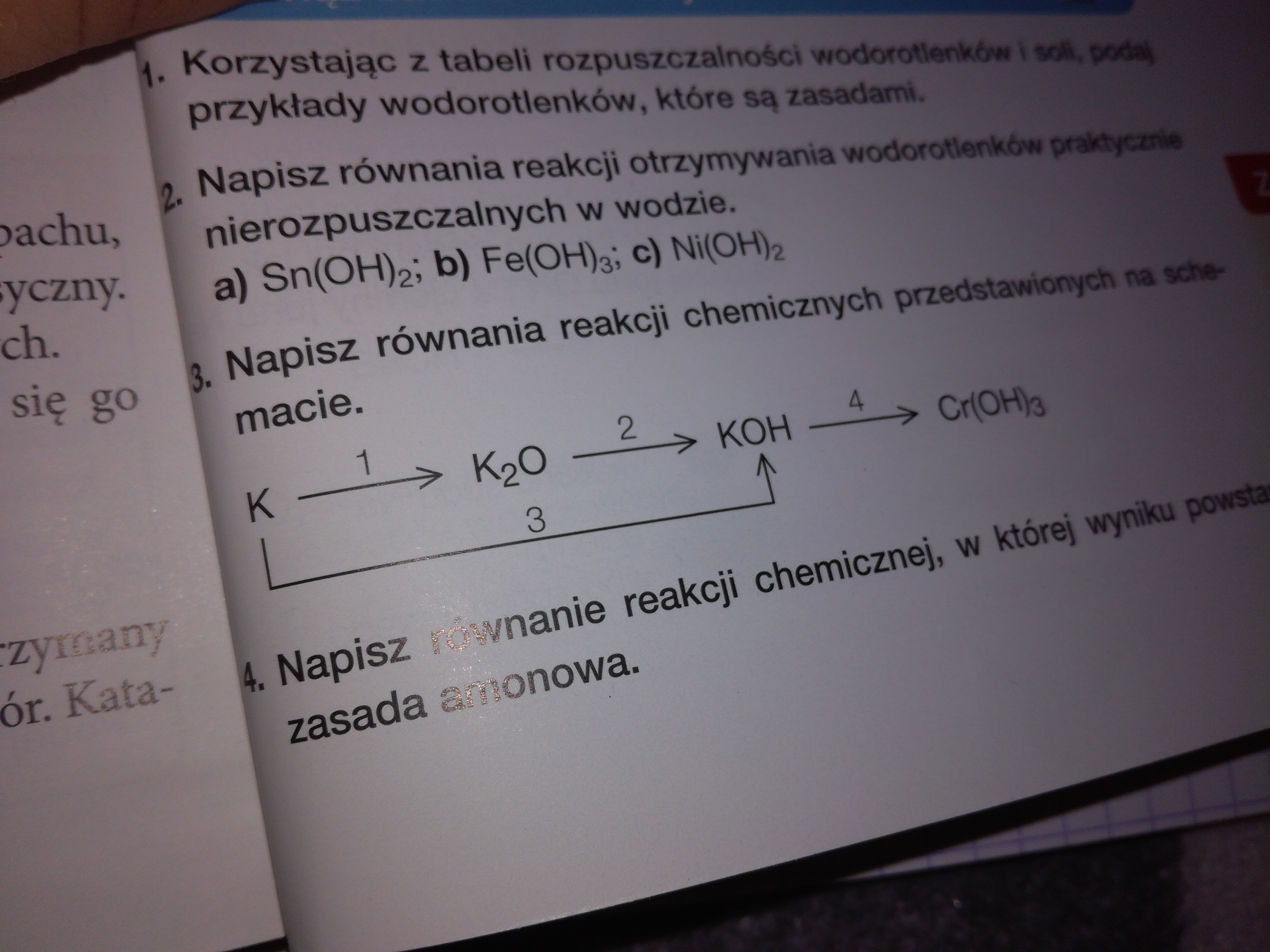Napisz równania reakcji chemicznych przedstawionych na schemacie Napisz Równania Reakcji Chemicznych Na Podstawie Ich Zapisów Słownych